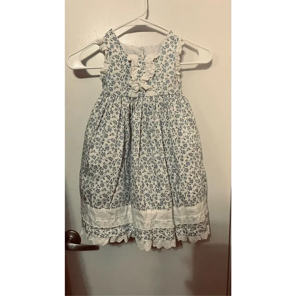 Laura Ashley Floral Layer Dress Girls Toddler Size 3T (B)
